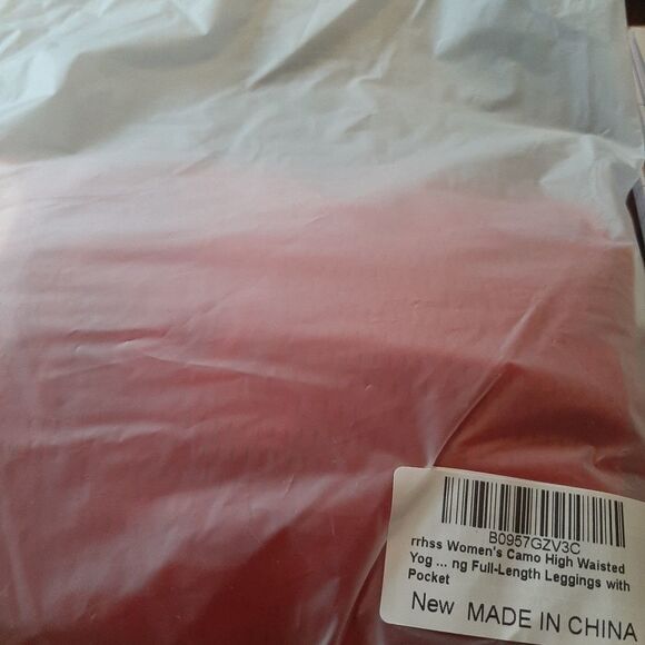 New Women's XXL (RUNS SMALL) RRHSS Red Camo Leggings with Pockets - Picture 5 of 6